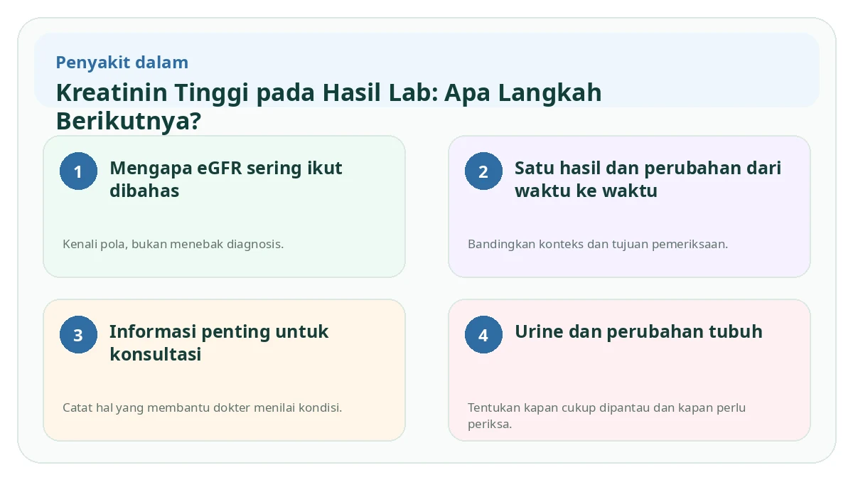 Ringkasan visual Kreatinin Tinggi pada Hasil Lab: Apa Langkah Berikutnya?