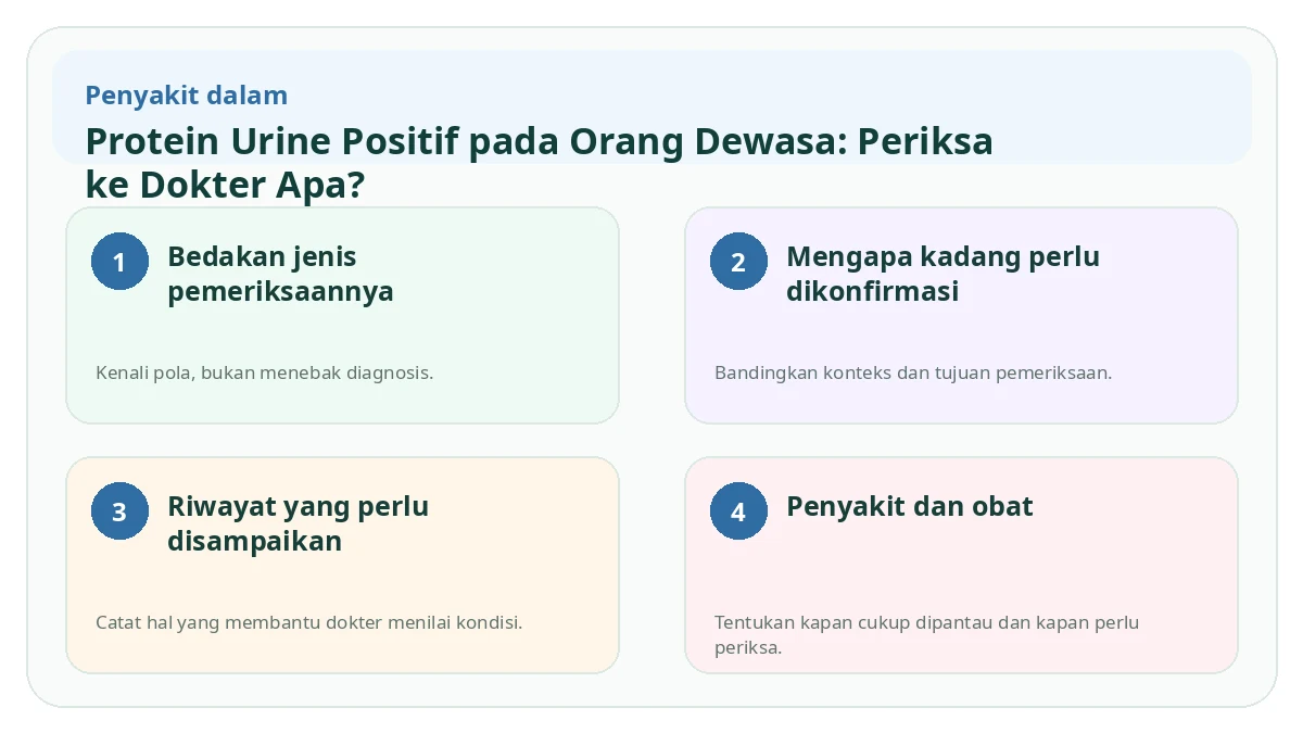 Ringkasan visual Protein Urine Positif pada Orang Dewasa: Periksa ke Dokter Apa?
